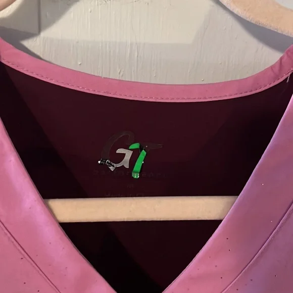 Ombré Pink Sparkly Scrub Top - Picture 8 of 8